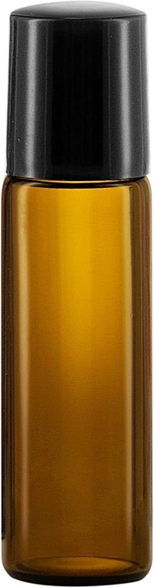 Oil Roll-On Bottles 5ml– Set of 5 Refillable Amber Glass Containers perfect for Aromatherapy - Perfume - Massage Oils - Ideal Travel Size with a Leakproof Design — afbeelding 5