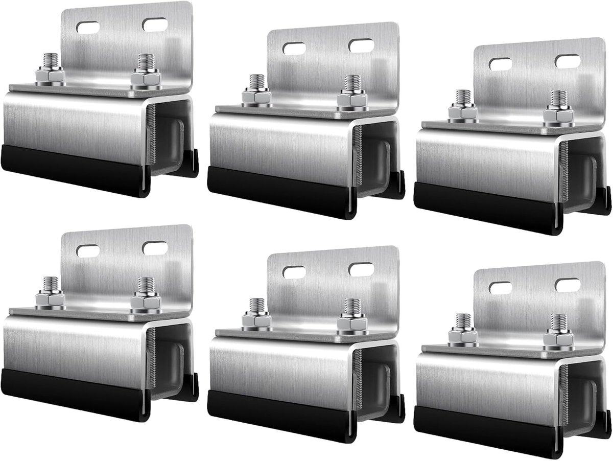 Dakrek Mount Kit, Mushroom Hoofdhouder voor ProMaster, Boxer, Jumper, Ducato, Movano (6), 304 Roestvrij Staal