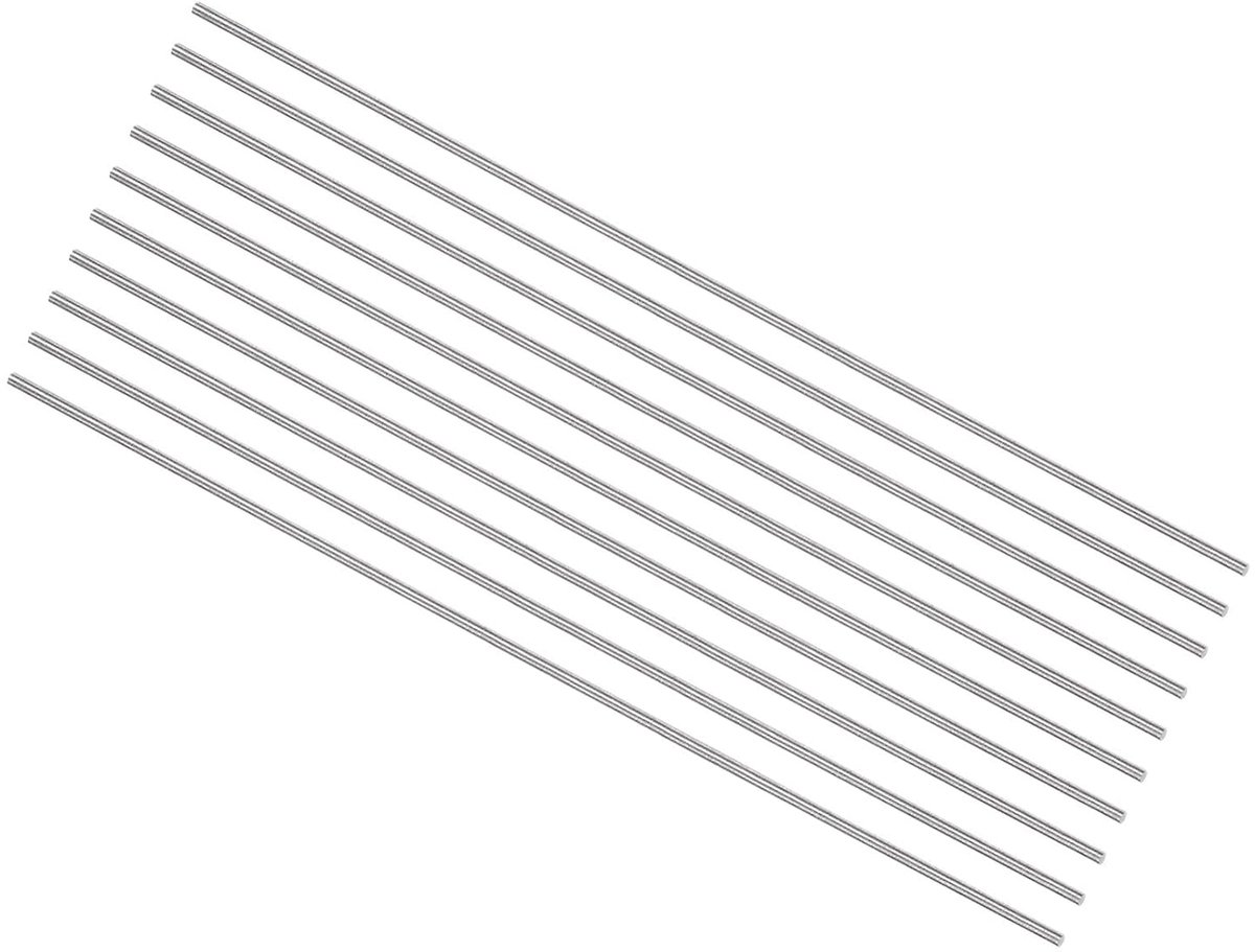 Stalen metalen staven, 1,7 mm x 200 mm hogesnelheidsstaal (HSS) draaibankstanggereedschap, voor golftransmissies, saaie machines, miniatuur doe-het-zelf knutselwerk