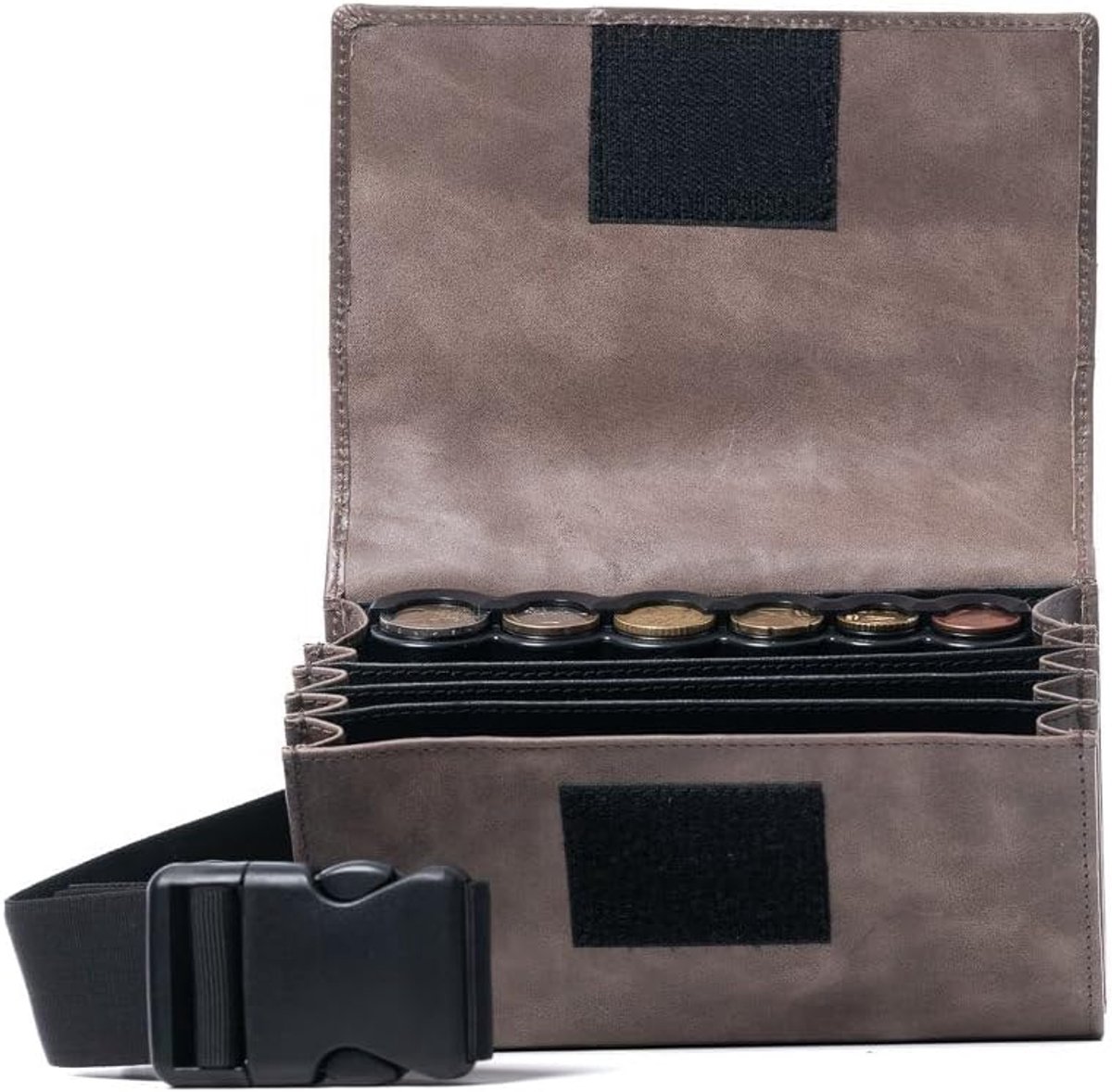 Horeca wallet - Taille - Leer - Handgemaakt voor sleutels en kaarten - SnelShoppen