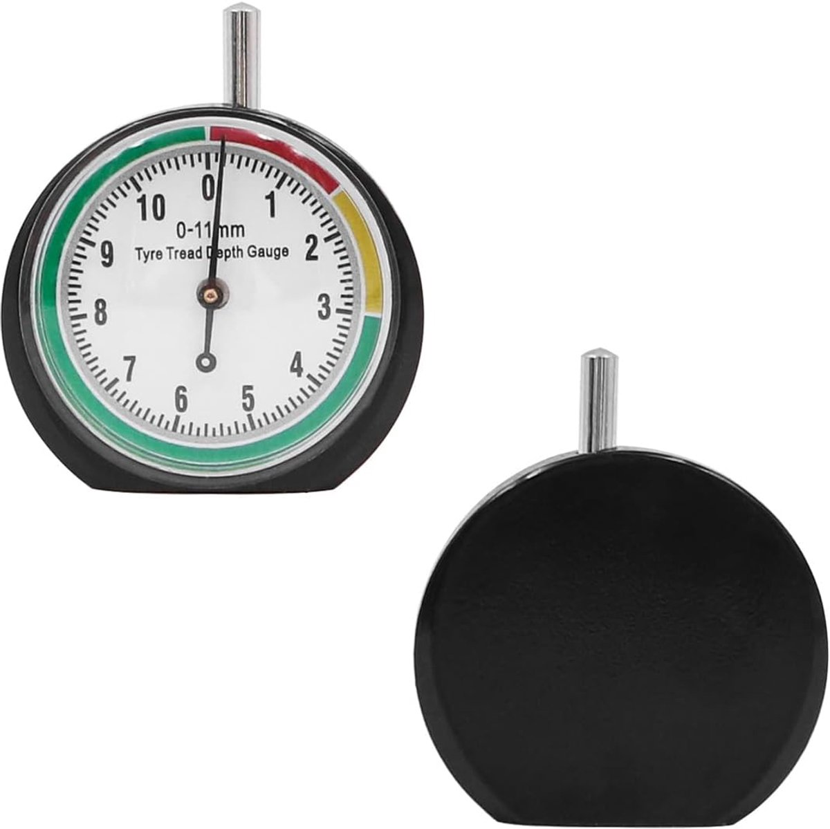 Bandenprofieldieptemeter Ronde meetstaaf met kleurenwaarschuwingswaardeweergave voor auto, vrachtwagen en bus (0-11 mm)