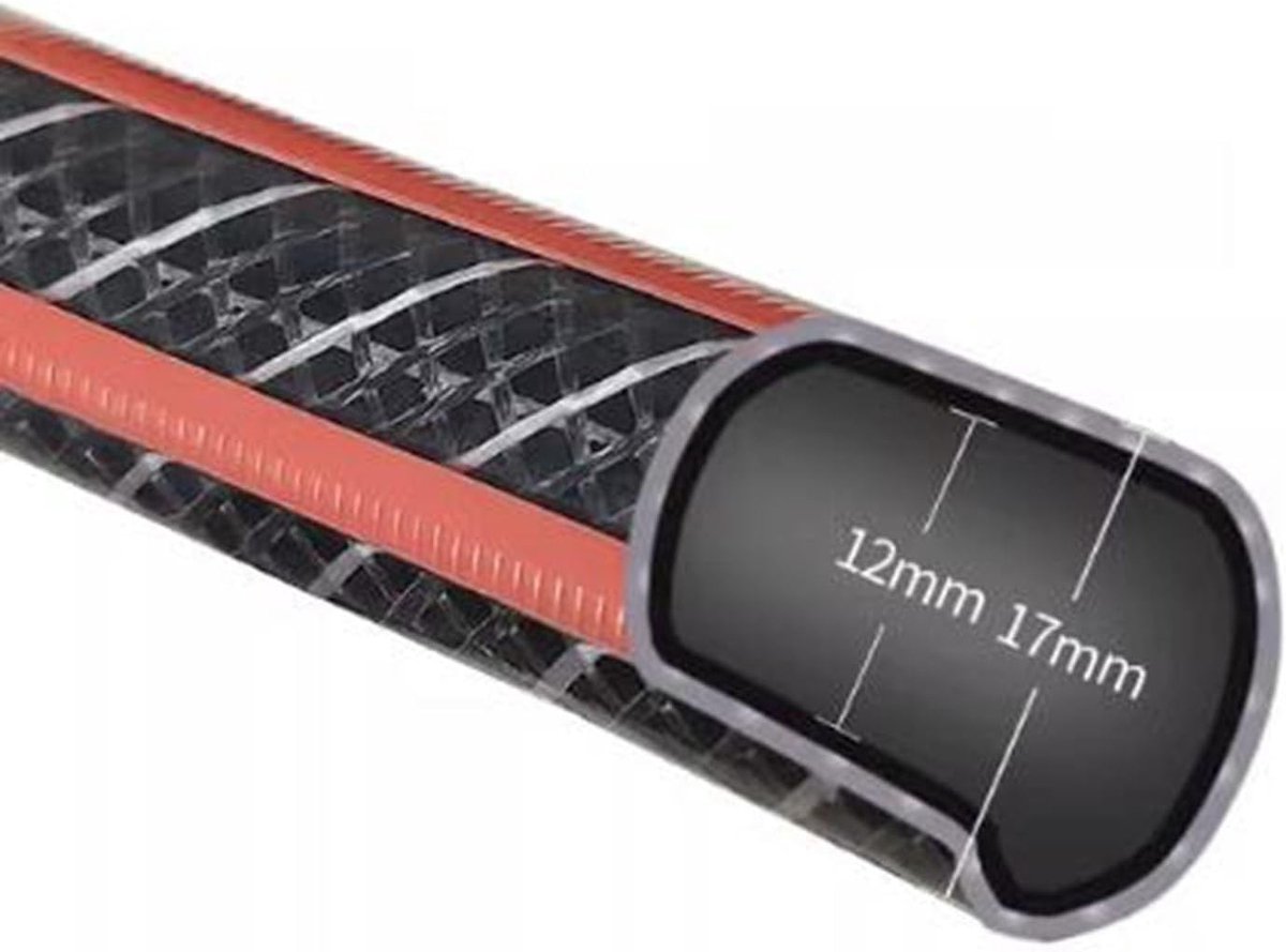 Tuinslang PVC - Flexibele waterslang - Gazon irrigatie - Hogedruk bestendig - 10 meter - Grijs – foto 7