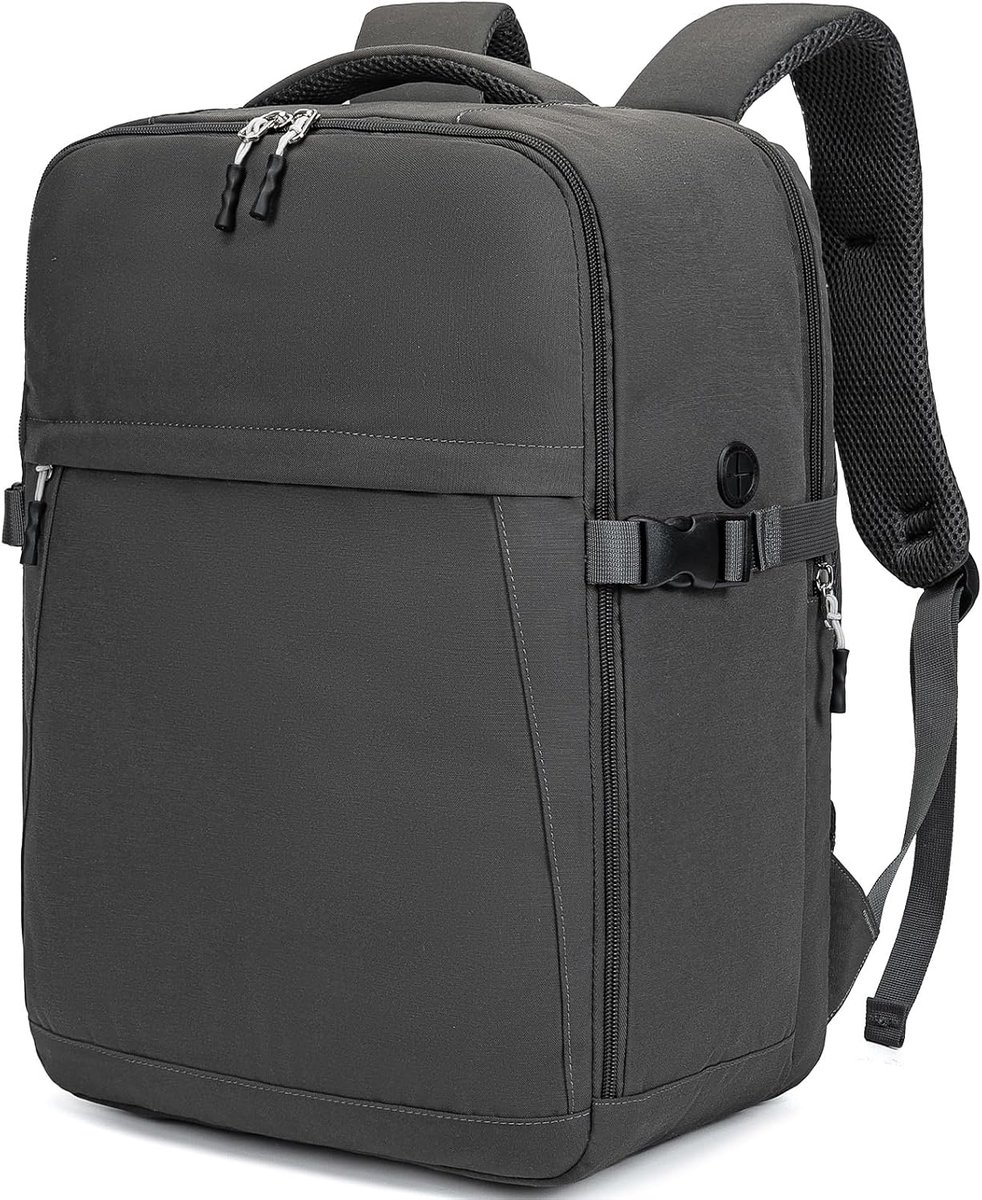 Reistas 45 x 36 x 20 - Rugzak met fleshouder - Handbagage voor vliegtuig - Ideaal voor korte reizen - SnelShoppen