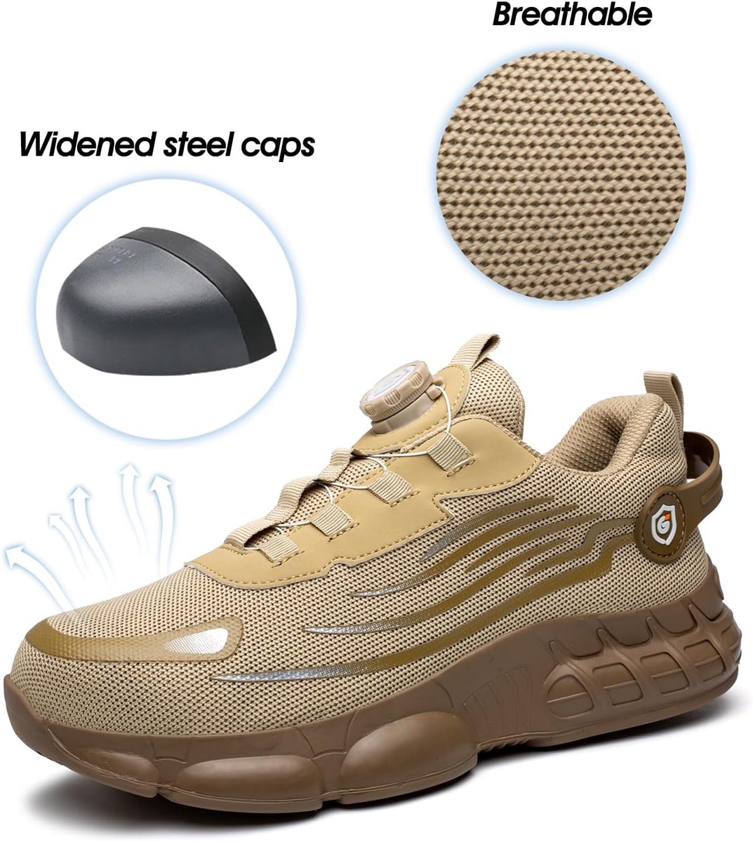 Veiligheidsschoenen 36 EU - Stalen neuzen - Ademend - Antislip voor dagelijks gebruik - SnelShoppen