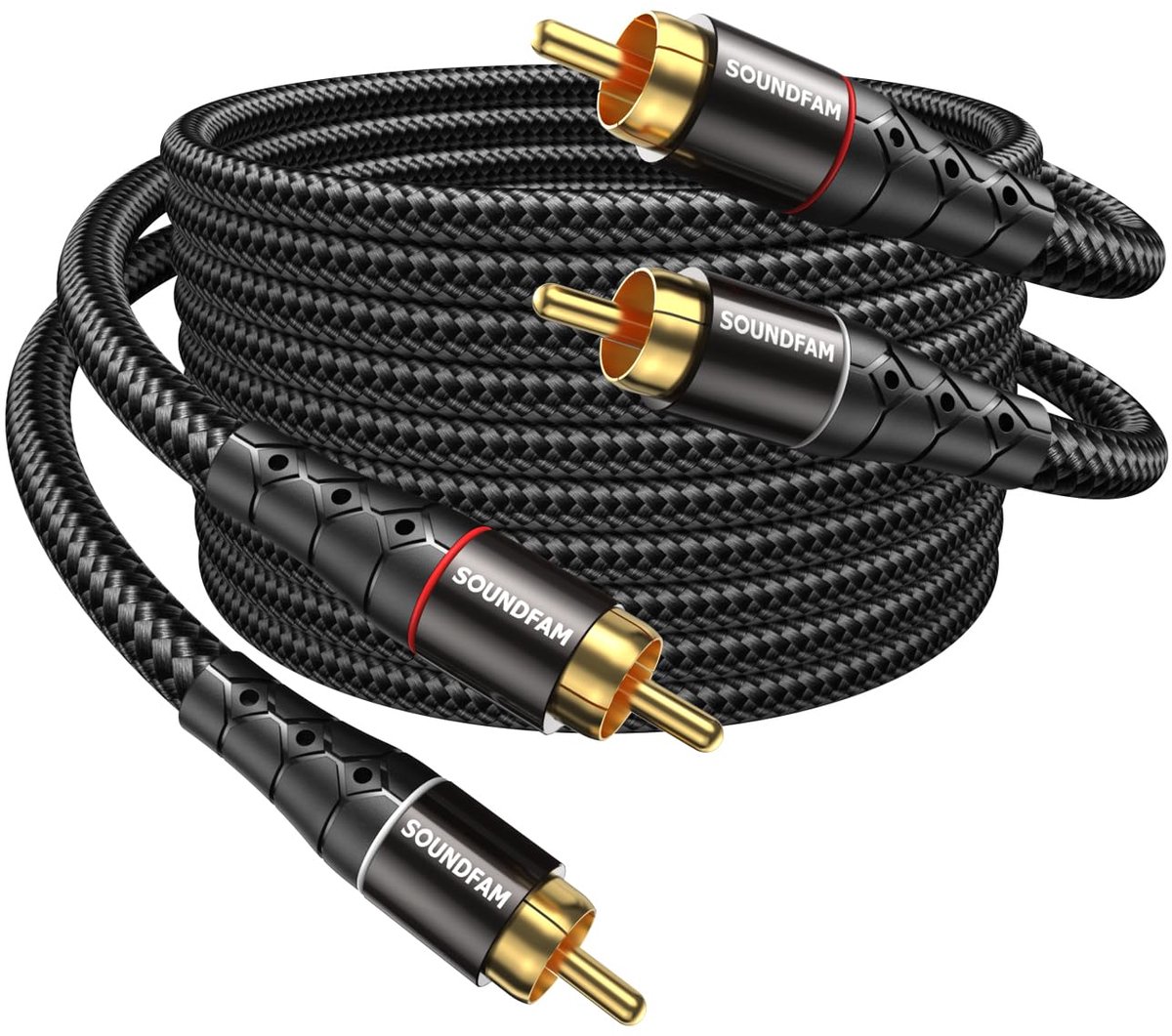 RCA-audiokabel 3 m - cinch kabel - corrosiebestendig - ideaal voor thuisbioscoop - SnelShoppen
