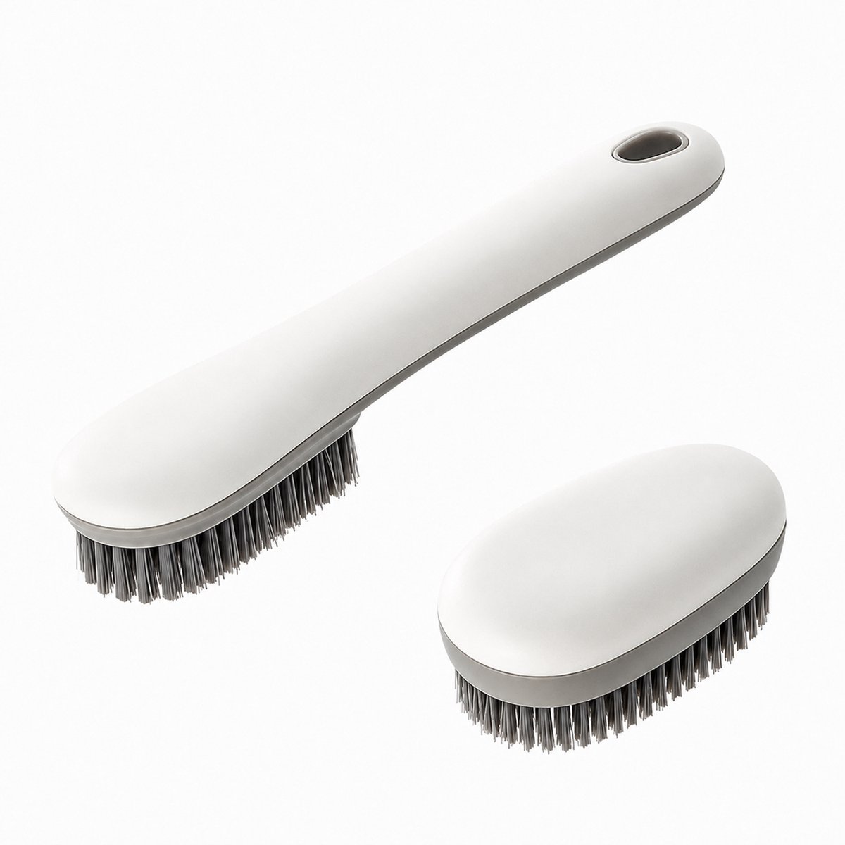 Ulisem - Schoenborstel Set 2 Stuks – Kledingborstel met Zachte Borstelharen – Multifunctionele Reinigingsborstel voor Schoenen, Kleding, Stof & Textiel – Huishoudelijke Schoonmaakborstel - wit
