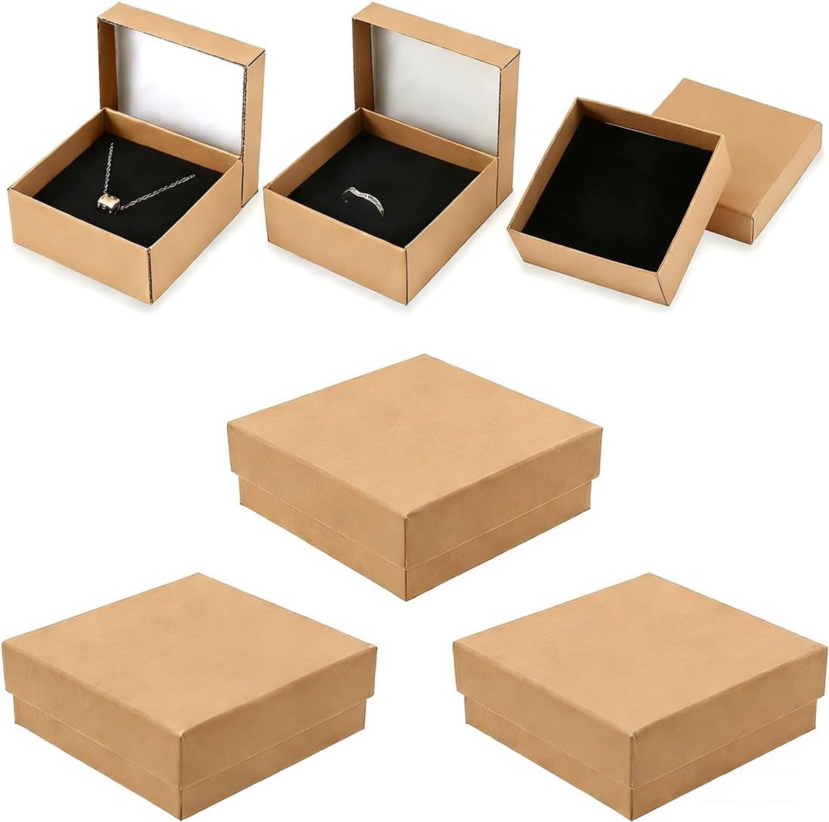 Sieradendoosje 6 stuks - Robuust karton - Eenvoudig design - Ideaal voor armbanden - SnelShoppen