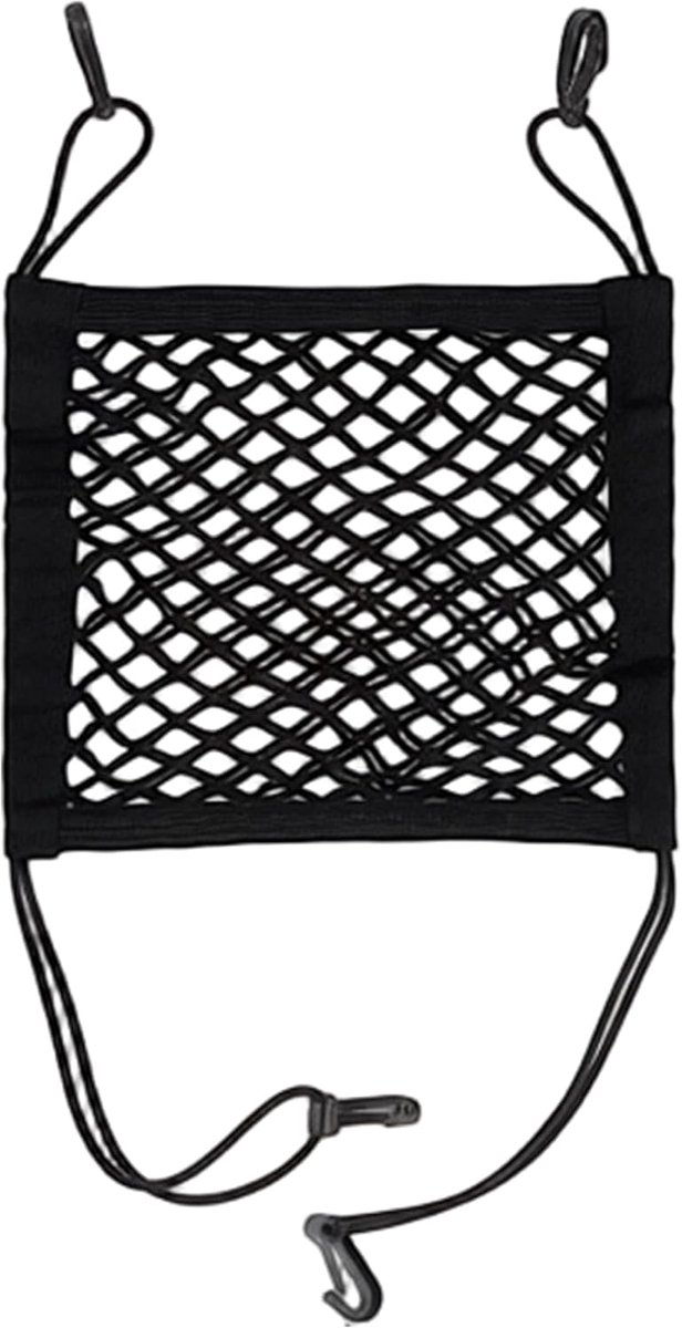 Opbergnet voor de auto 25 x 30 cm - tweelaags elastisch - veilig en stevig - ideaal voor kofferbak en e-scooter - SnelShoppen