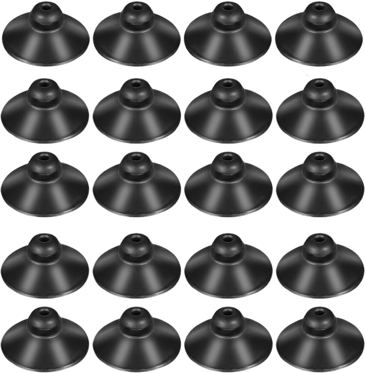 Zuignappen 20 stuks - Rubber zwart - Voor aquariuminrichting - Hecht perfect op glas - SnelShoppen
