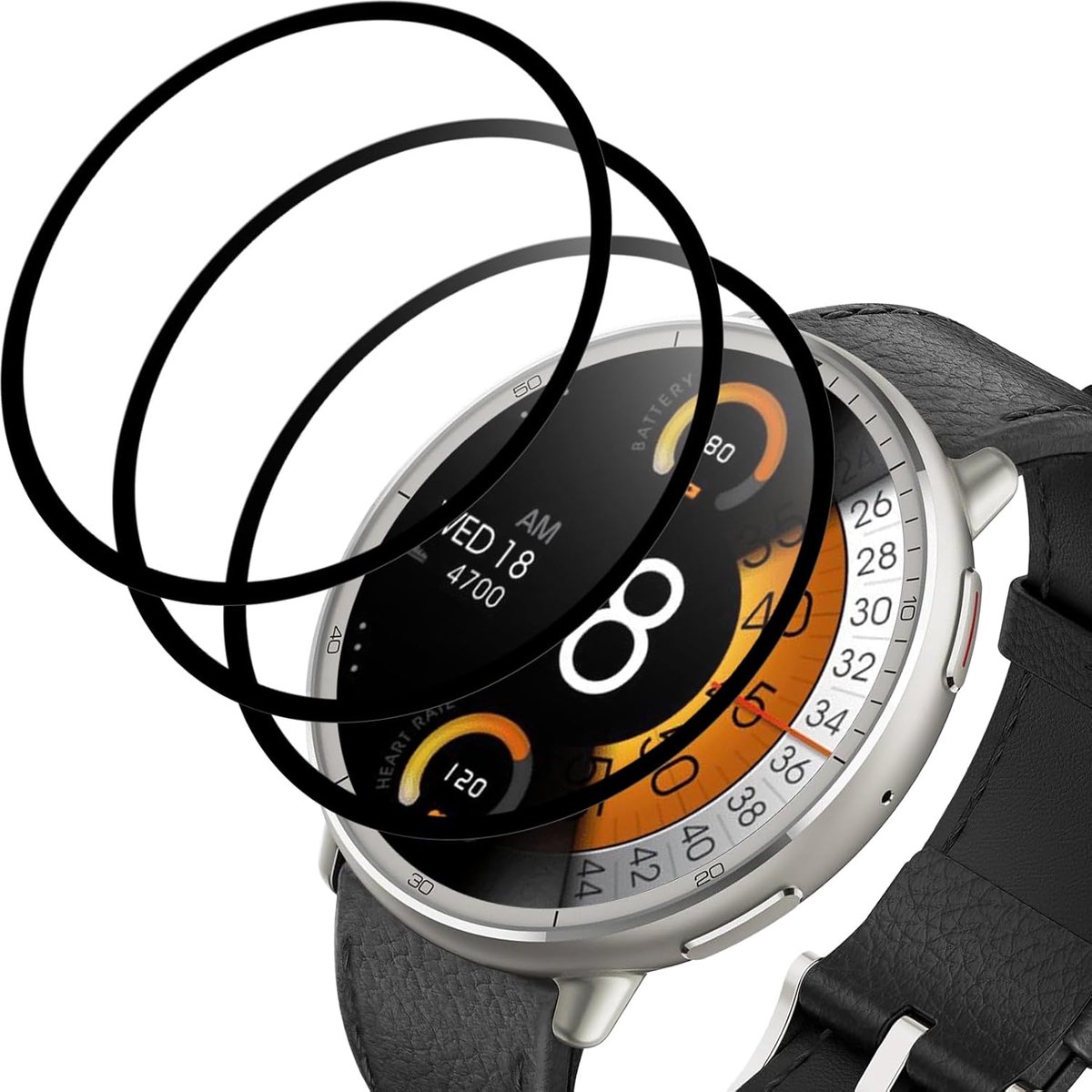 Screen protectors Active 2 44mm - glas - anti-breuk - kristalhelder - SnelShoppen