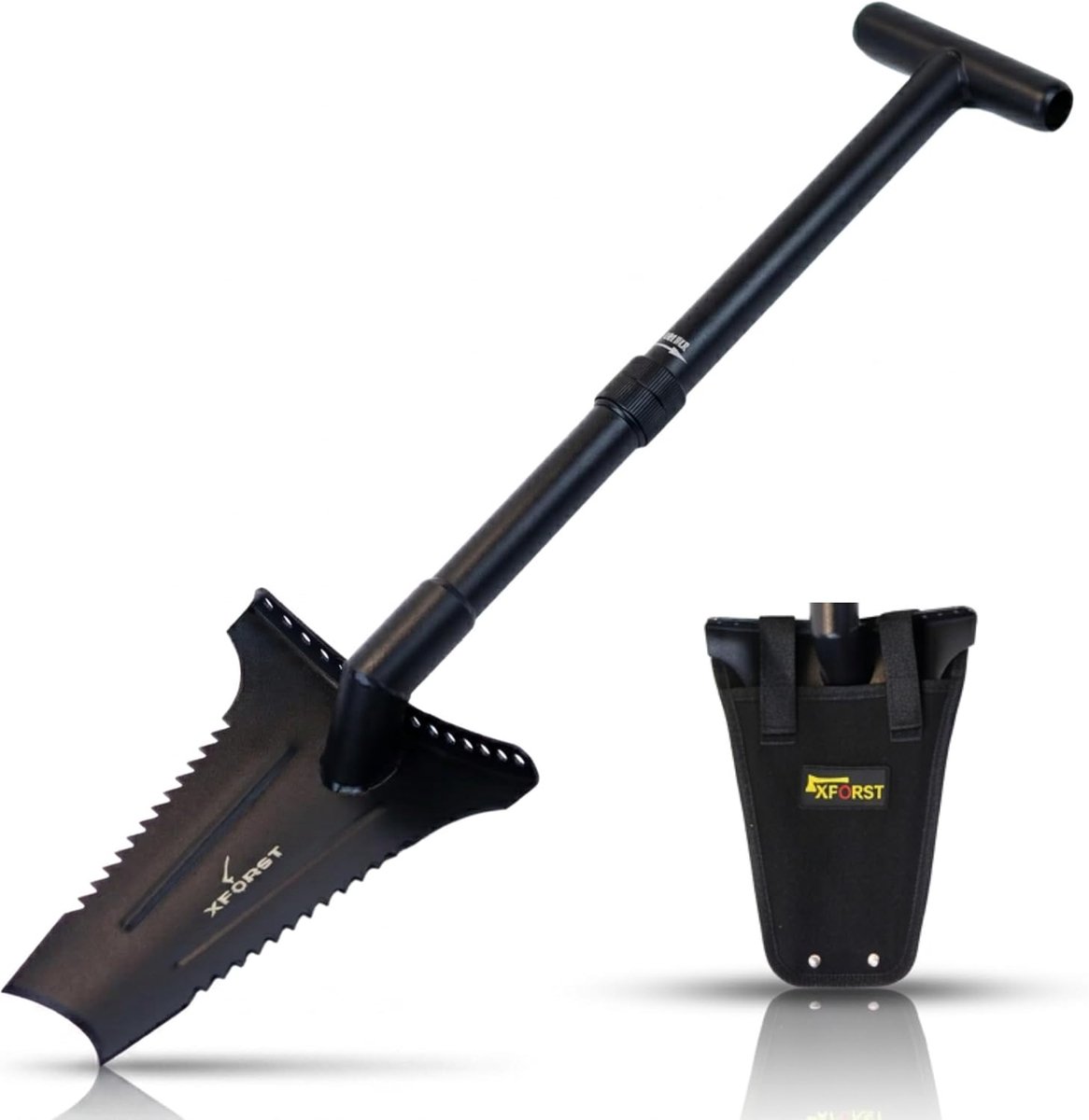 Vouwschep 86 cm - Carbon staal - Trapeziumvormige blad met zaagrand - Ideaal voor tuinieren - SnelShoppen