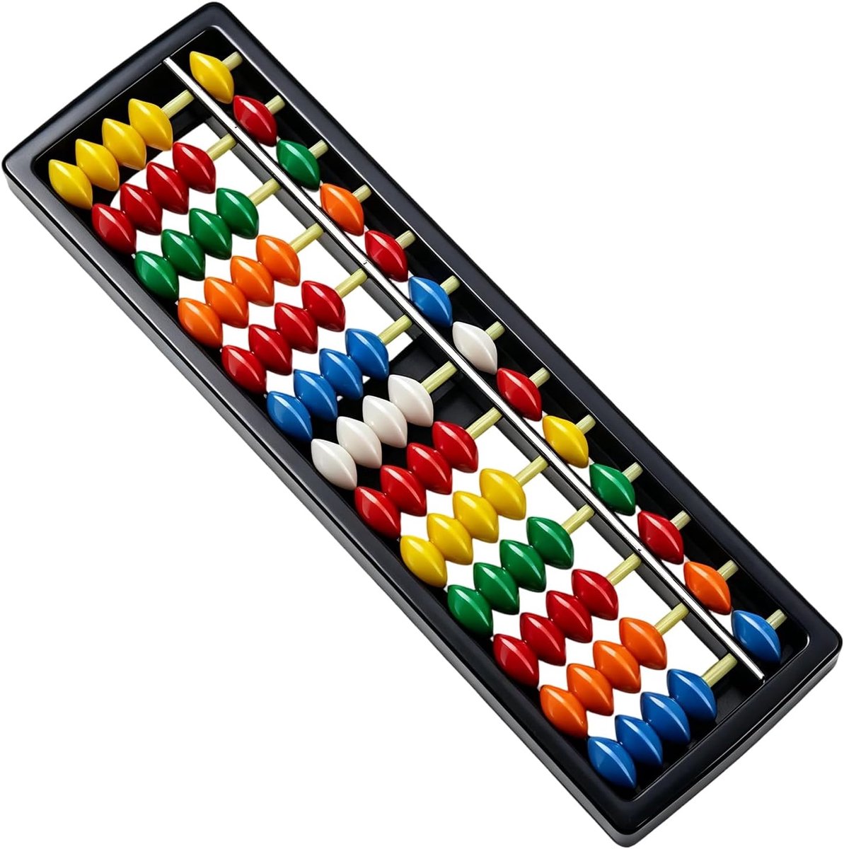 Chinese calculator 13 cijfers - vintage abacus - kleurrijke kralen - stimuleert kinderlijke intelligentie - SnelShoppen
