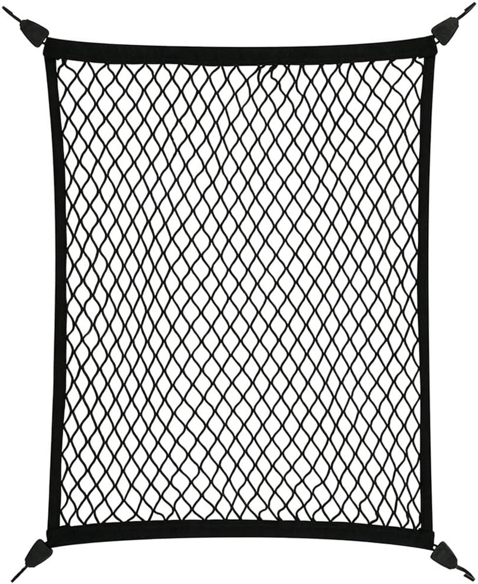Auto bagagenet 80 x 60 cm - hoge elasticiteit - eenvoudige installatie met haken - veilig opbergen van bagage - SnelShoppen
