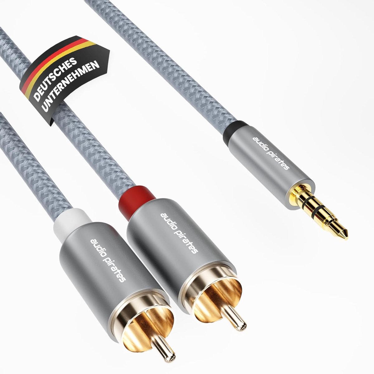 Audio kabel 5 meter - 3.5 mm jack naar 2 x RCA - bi-directioneel - helder stereo geluid - ShopVlot