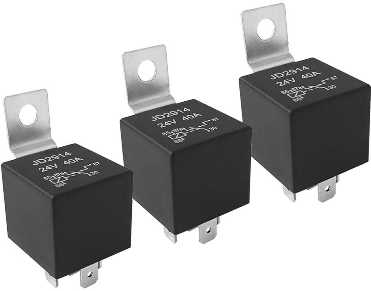 Auto relais 5-pins - 24V 40A SPDT - met metalen montagebeugel - eenvoudig te installeren - ShopVlot