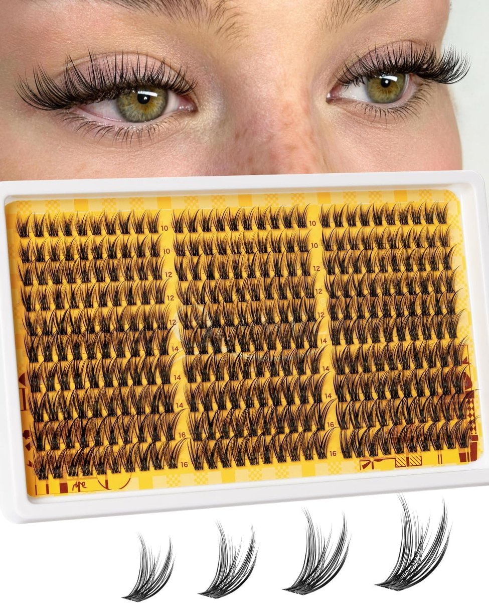 Wimperextensions 300 Stuks - Gemengde Lengtes 10-16 mm - Natuurlijke Look - Voor Volumineuze Wimpers - ShopVlot