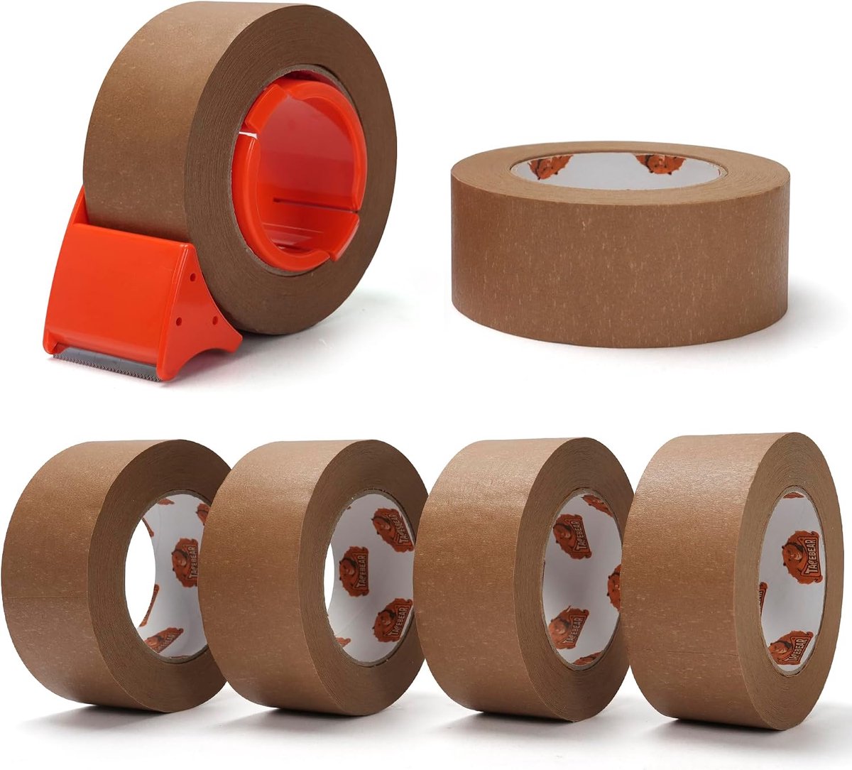 Papieren tape 2 inch x 55 yd - met dispenser - stevig en veelzijdig - ideaal voor knutselen - ShopVlot