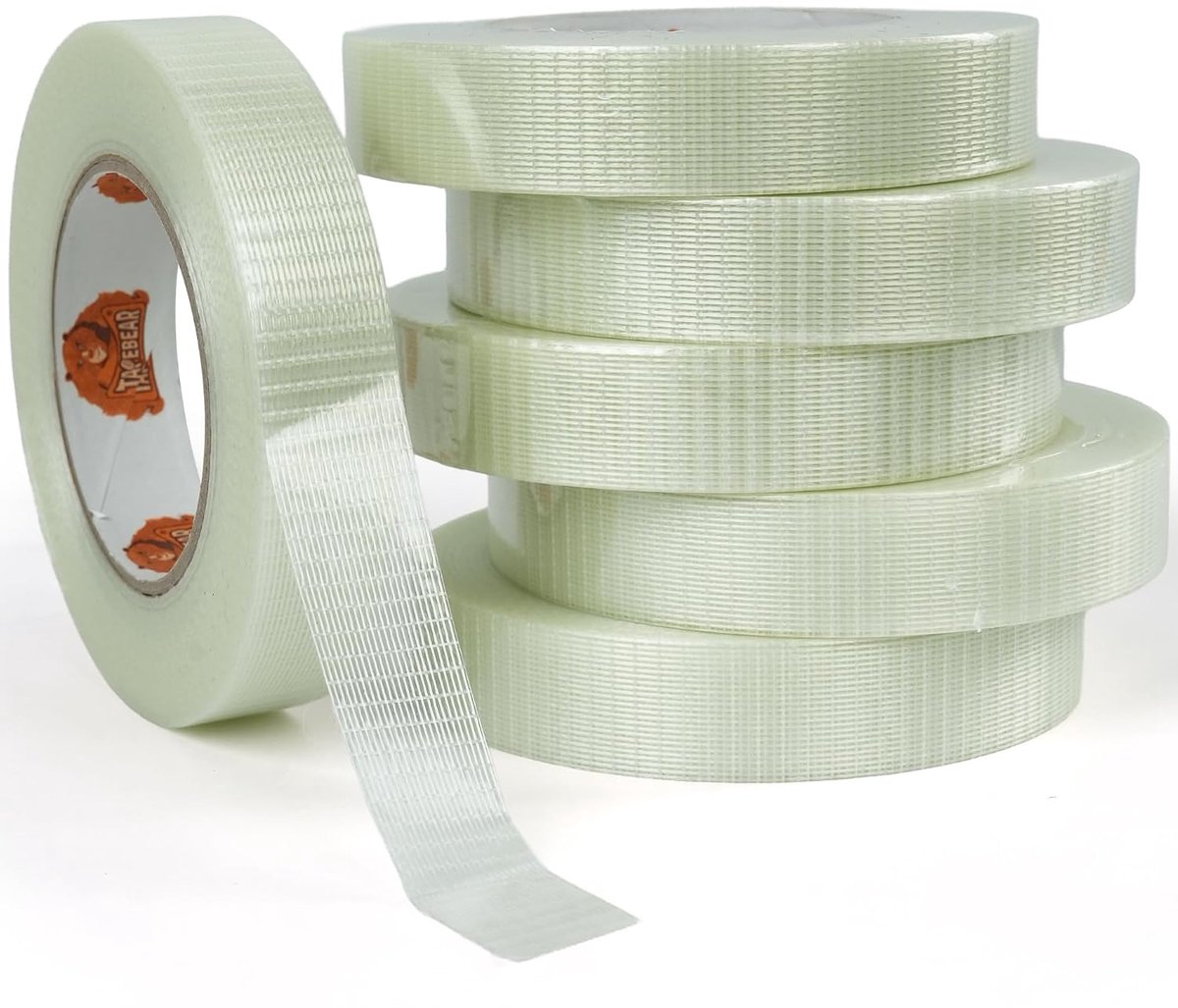 Dubbelzijdige tape 25mm x 55m - versterkt met glasvezel - tot 45 kg/in - ideaal voor pallets en verhuizen - ShopVlot