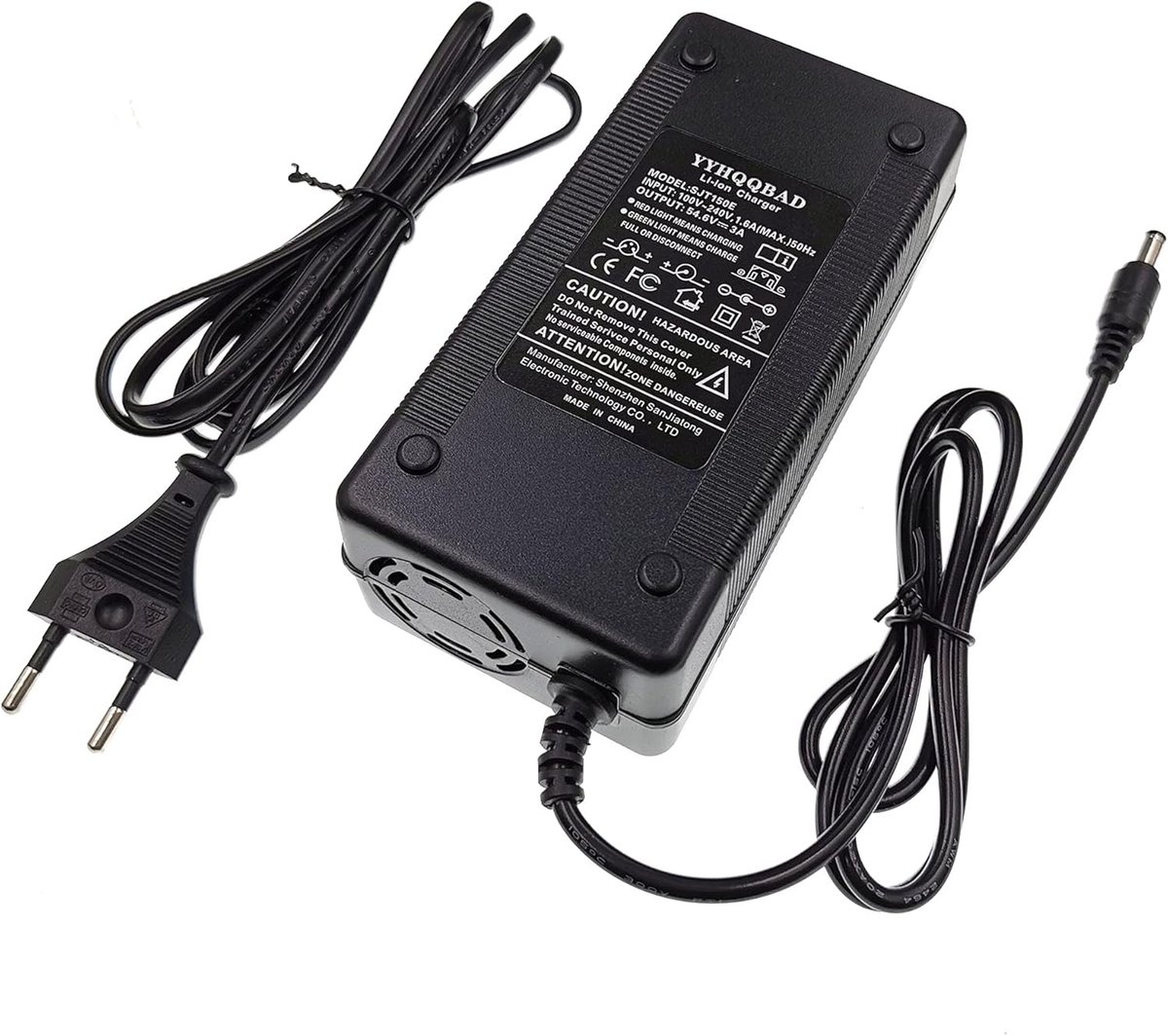 48V lithium batterij oplader 54.6V 3A - 13S Li-ion batterij - kortsluit-, overbelasting- en overspanningsbeveiliging - ShopVlot
