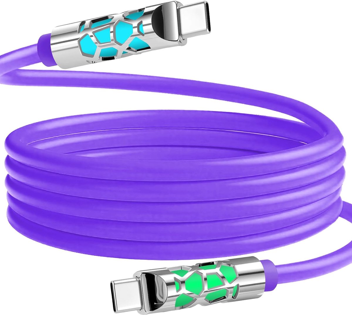 USB C naar USB-C Kabel - 240W Snelladen - Siliconen Type C - Bescherming tegen oververhitting - ShopVlot