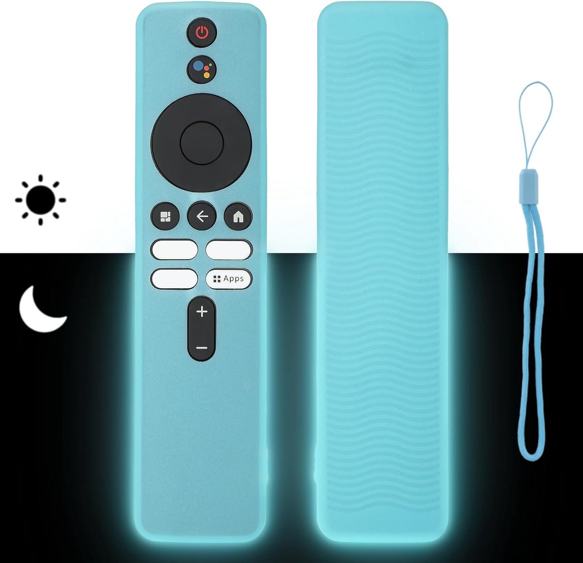 Silicone beschermhoes voor TV-BoxS afstandsbediening - Fluorescerend blauw - Schokbestendig - ShopVlot