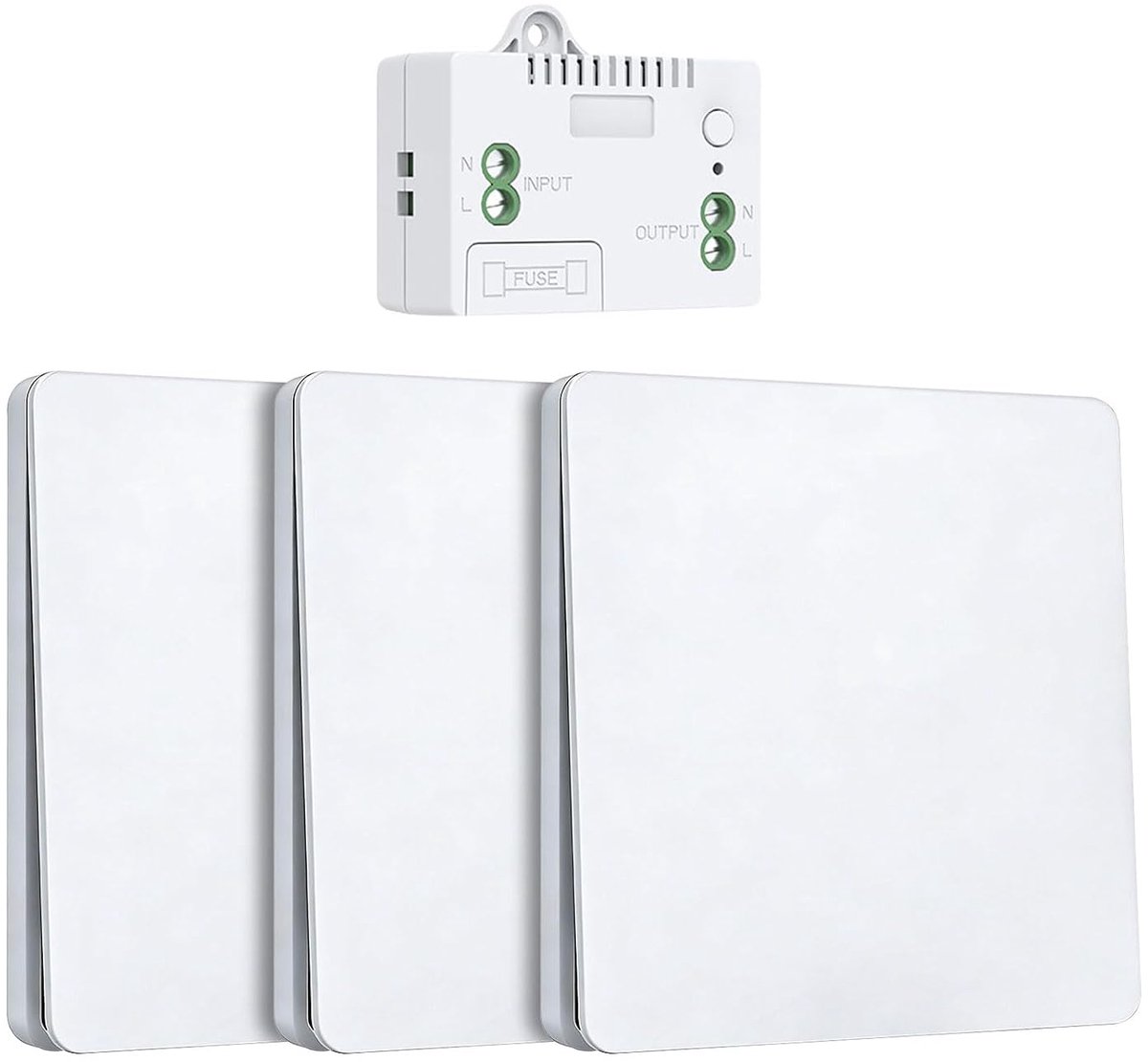 Draadloze Lichtschakelaar Set - 230 V - Batterijvrij - Eenvoudige installatie zonder bedrading - Ideaal voor thuis - ShopVlot