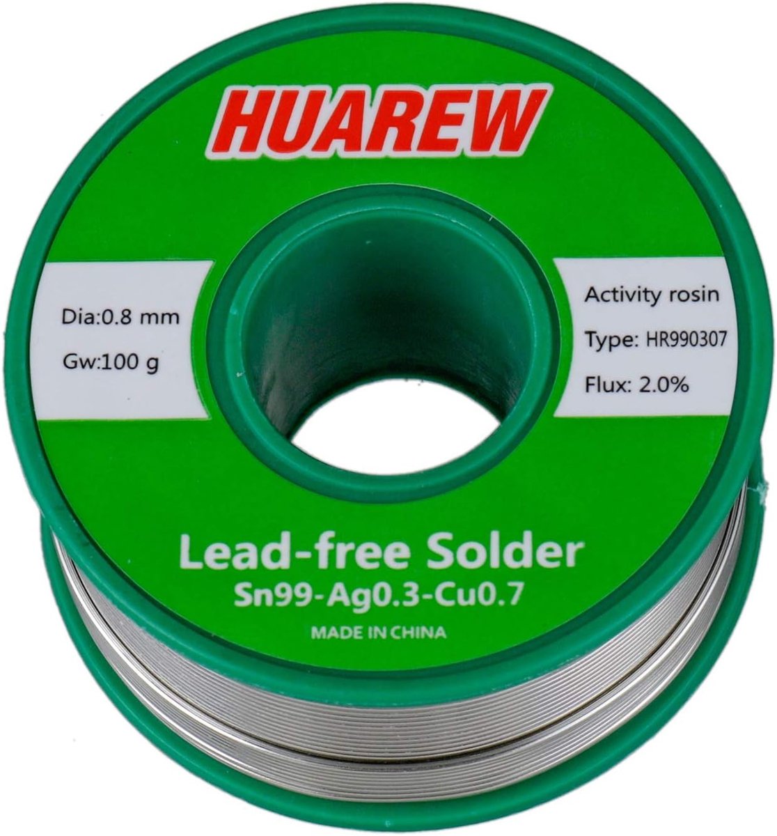 Loodvrije soldeerdraad 0,8mm - Sn99-Ag0,3-Cu0,7 - hoge thermische geleidbaarheid - eenvoudig te gebruiken - ShopVlot
