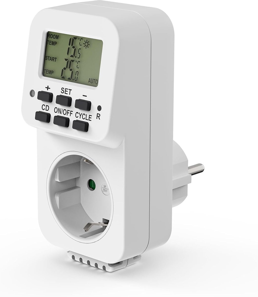 Thermostaat 230 V - Digitale temperatuurcontroller - Nauwkeurige regeling - Voor verwarming en koeling - ShopVlot