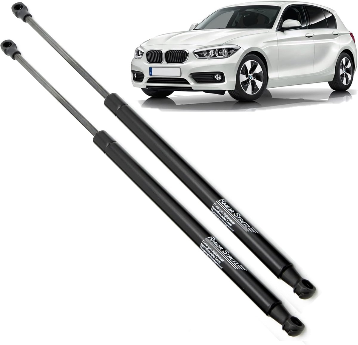 Gasveren Achterklep 2x - 467 mm Lengte - 455N Kracht - Eenvoudige Installatie - ShopVlot
