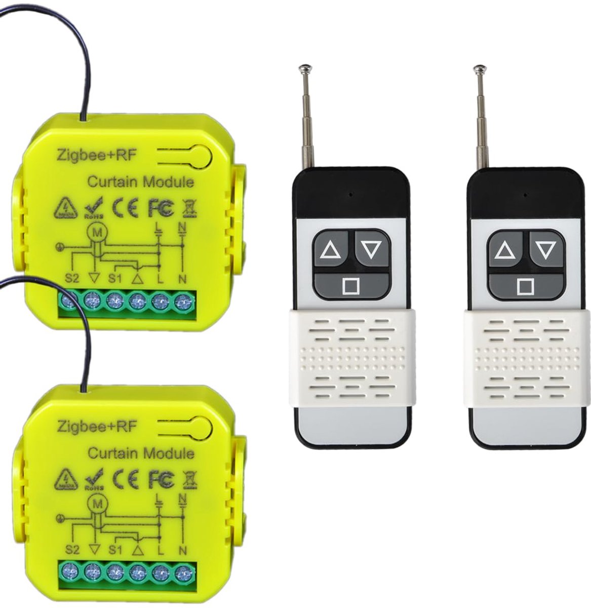 ZigBee module voor rolluiken - 3-in-1 functie - RF afstandsbediening - slimme bediening met Alexa en Google Home - ShopVlot