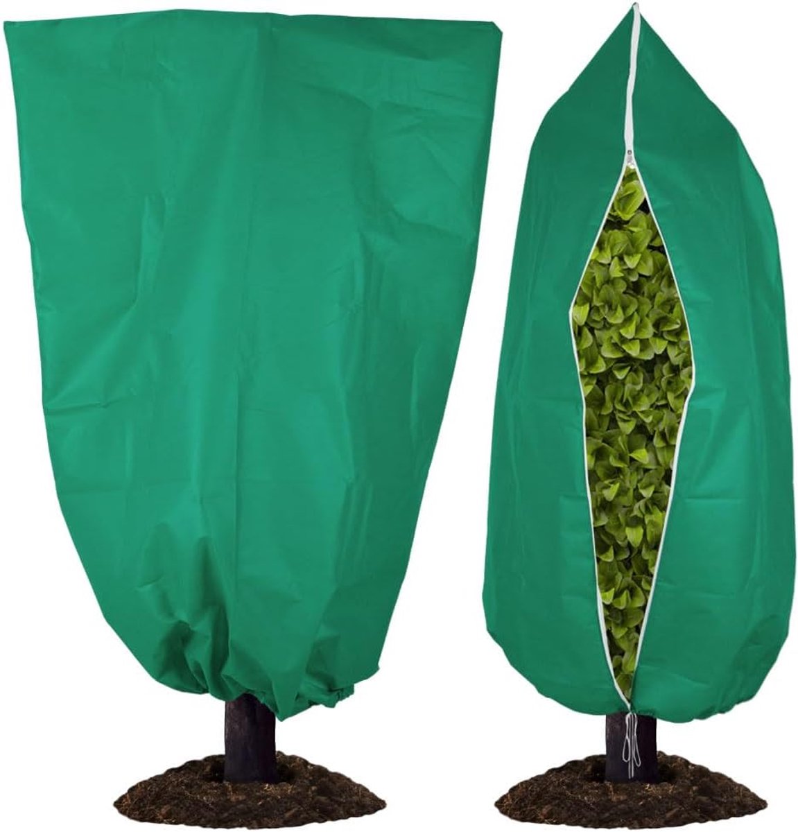 plantbescherming winter 80x120 cm - ademend vliesstof - met trekkoord - bescherming voor overwintering - ShopVlot