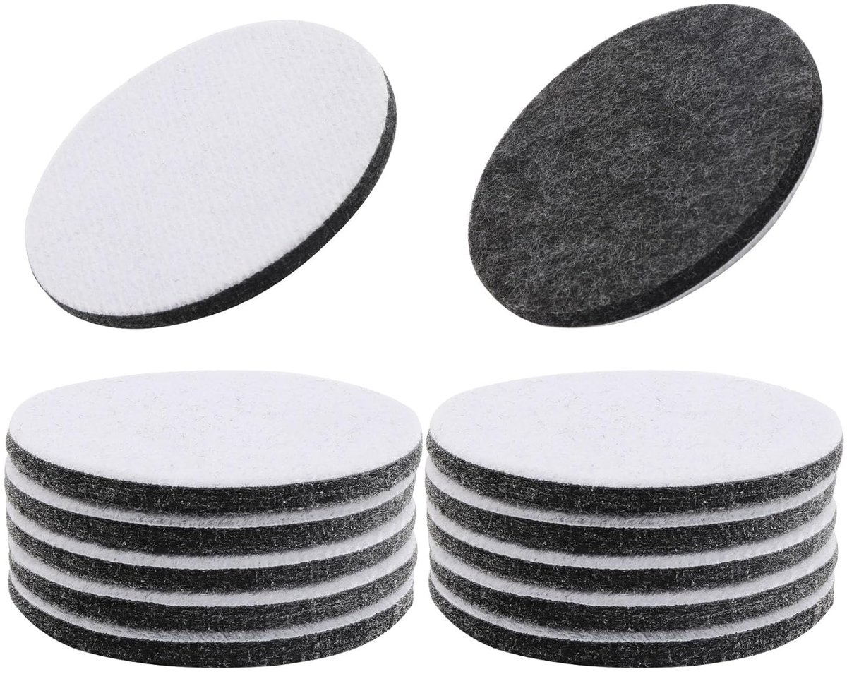 Polijstschijven 75mm - Vilt Polijstpads - Donkergrijs/Wit - Geschikt voor Eccentrische Schuurmachines - ShopVlot