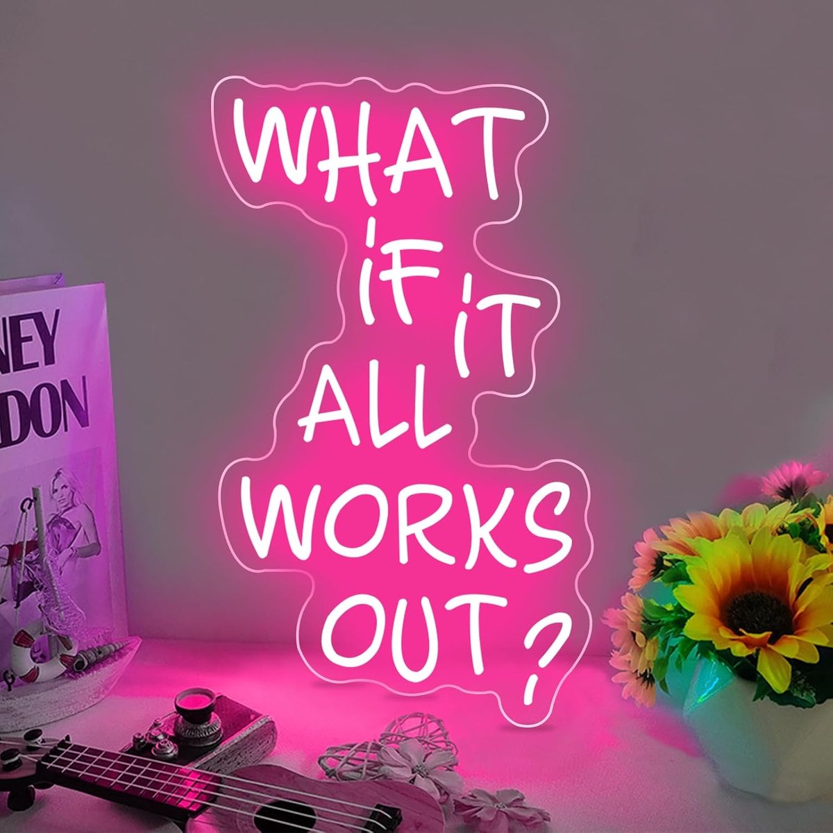 Neon Sign - Positief roze LED ontwerp - Wanddecoratie voor feest of bar - Creëert een dromerige sfeer - ShopVlot