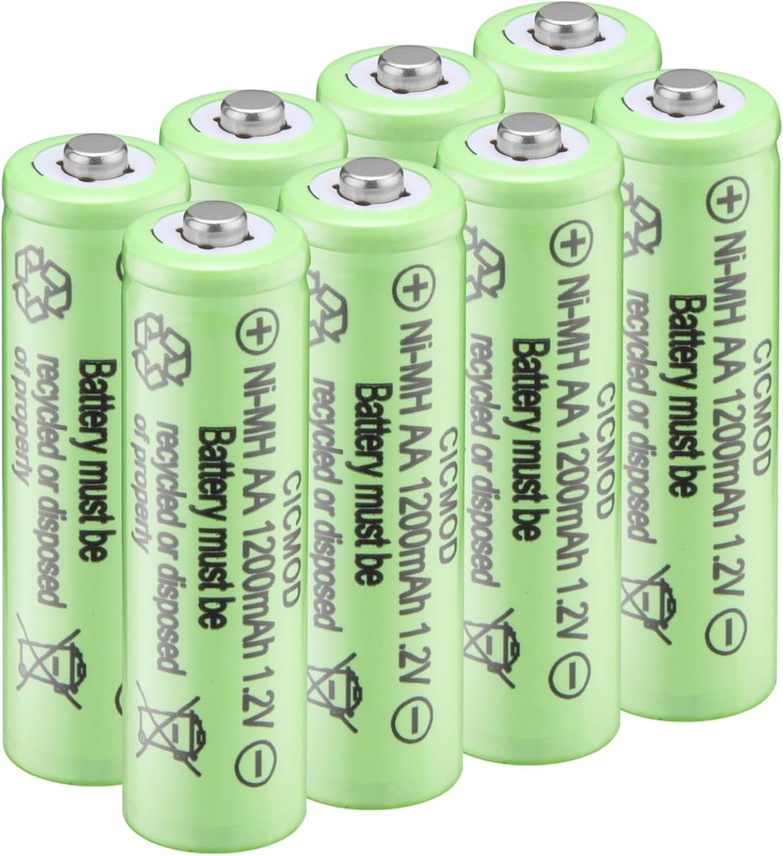 AA oplaadbare batterijen 1200mAh - Ni-MH - 8 stuks - ideaal voor tuinverlichting - ShopVlot