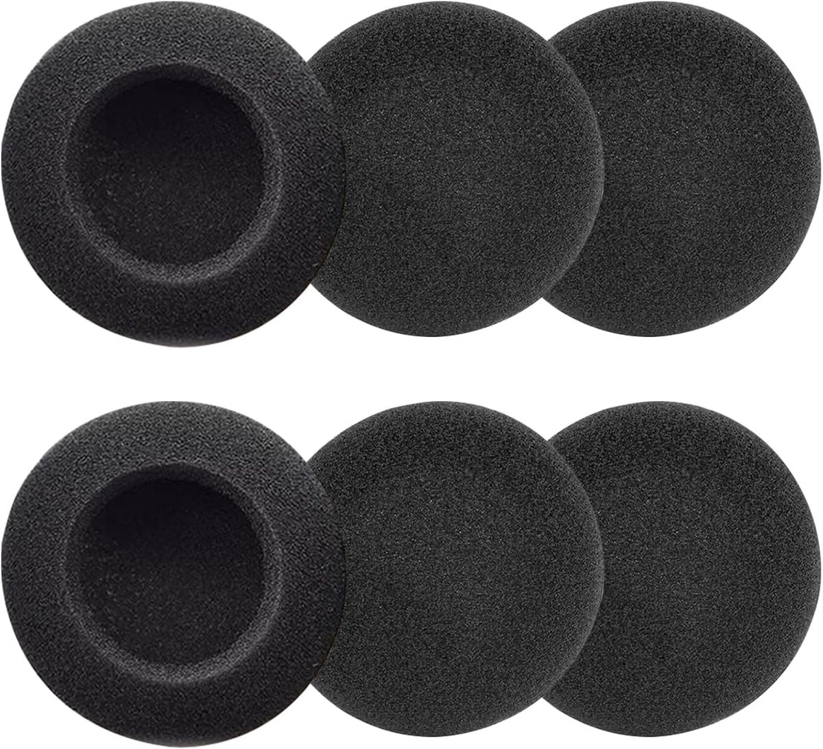 Hoofdtelefoon oorkussens 6cm - Foam vervangingspads - Zacht en ademend - Comfortabel dragen - ShopVlot