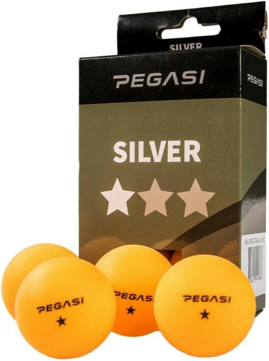 Tafeltennisballen 1 ster - Oranje - 6 stuks - Geschikt voor training - ShopVlot