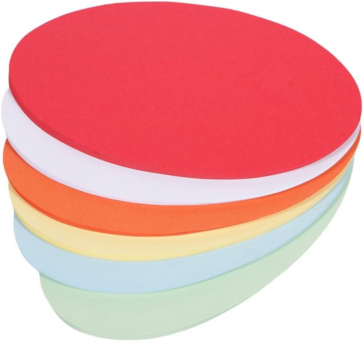 Moderatiekaarten set 504 stuks - ovalen en ronde kaarten - 6 kleuren - ideaal voor presentaties - ShopVlot