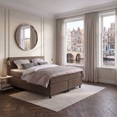 Anno 1588 - Boxspring Amsterdam - Pocketvering - Notenbruin - 180x220 cm - Inclusief Dekbed en Kussens