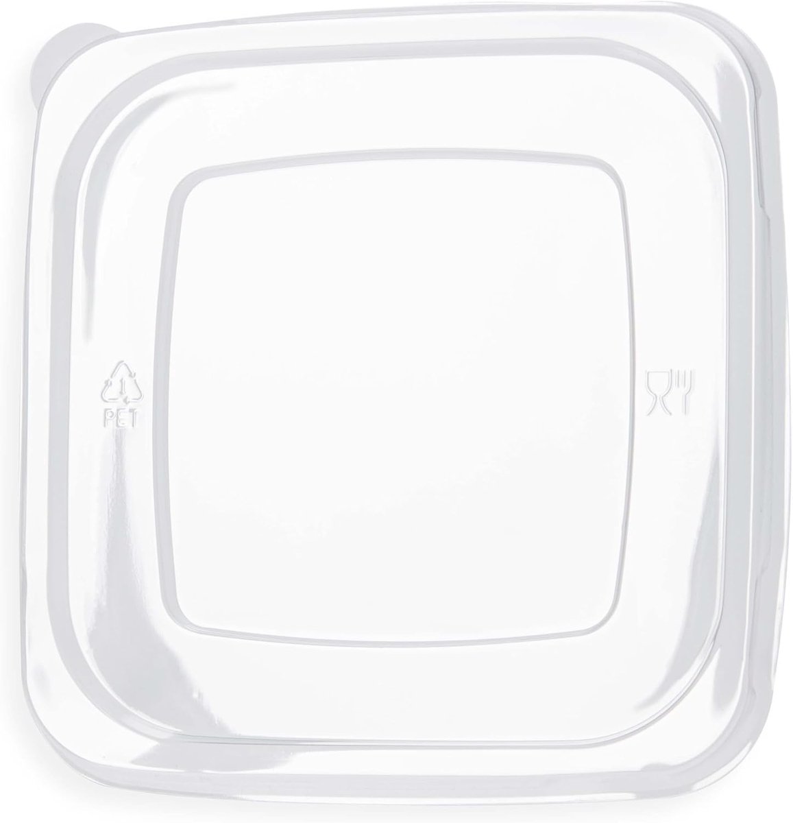 Disposable PET Lids 18.5 x 18.5 cm - voor vierkante suikerbollen - 100 stuks - ShopVlot