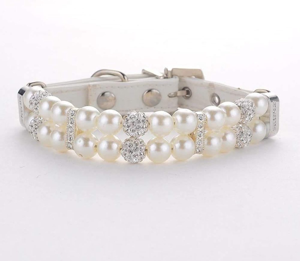 Halsband voor huisdieren - Bling rhinestone - PU leer - Elegante uitstraling voor Chihuahua en katten - ShopVlot
