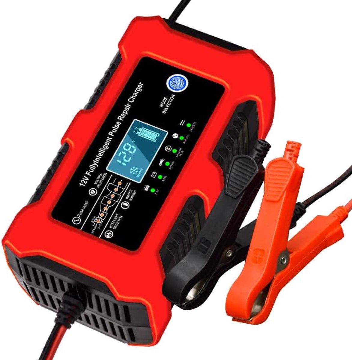 Acculader 10 A - Compact ontwerp - Automatische uitschakeling - Ideaal voor auto-onderhoud - ShopVlot