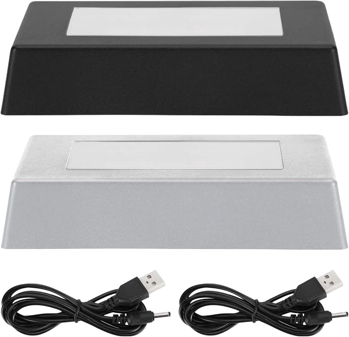 LED lichtbasis 2 stuks - kristallen voet - aanraakschakelaar - ideaal voor kunstpresentatie - ShopVlot