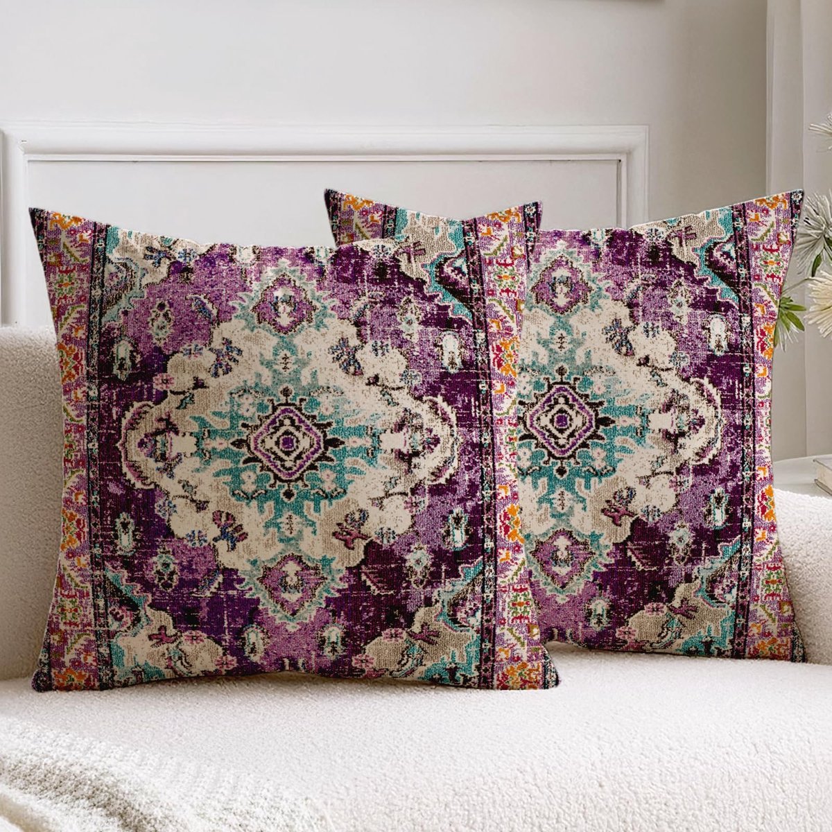 Kussenslopen 50 x 50 cm - Fluwelen kussens - Dubbelzijdig patroon - Perfect voor woonkamer - ShopVlot