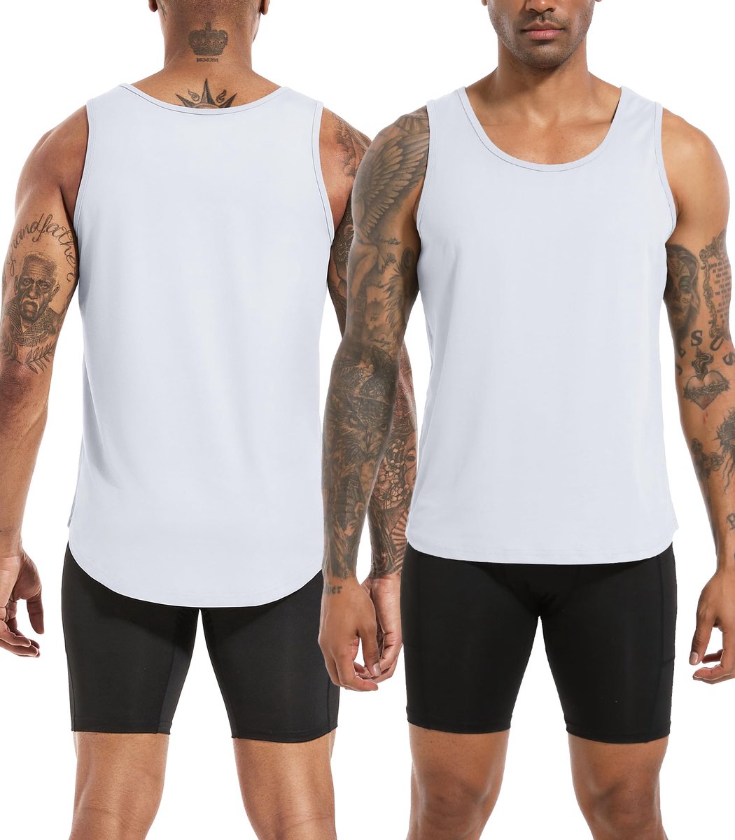 Heren tanktops S - Katoen - Mouwloos - Ademend spiershirt voor workout - ShopVlot