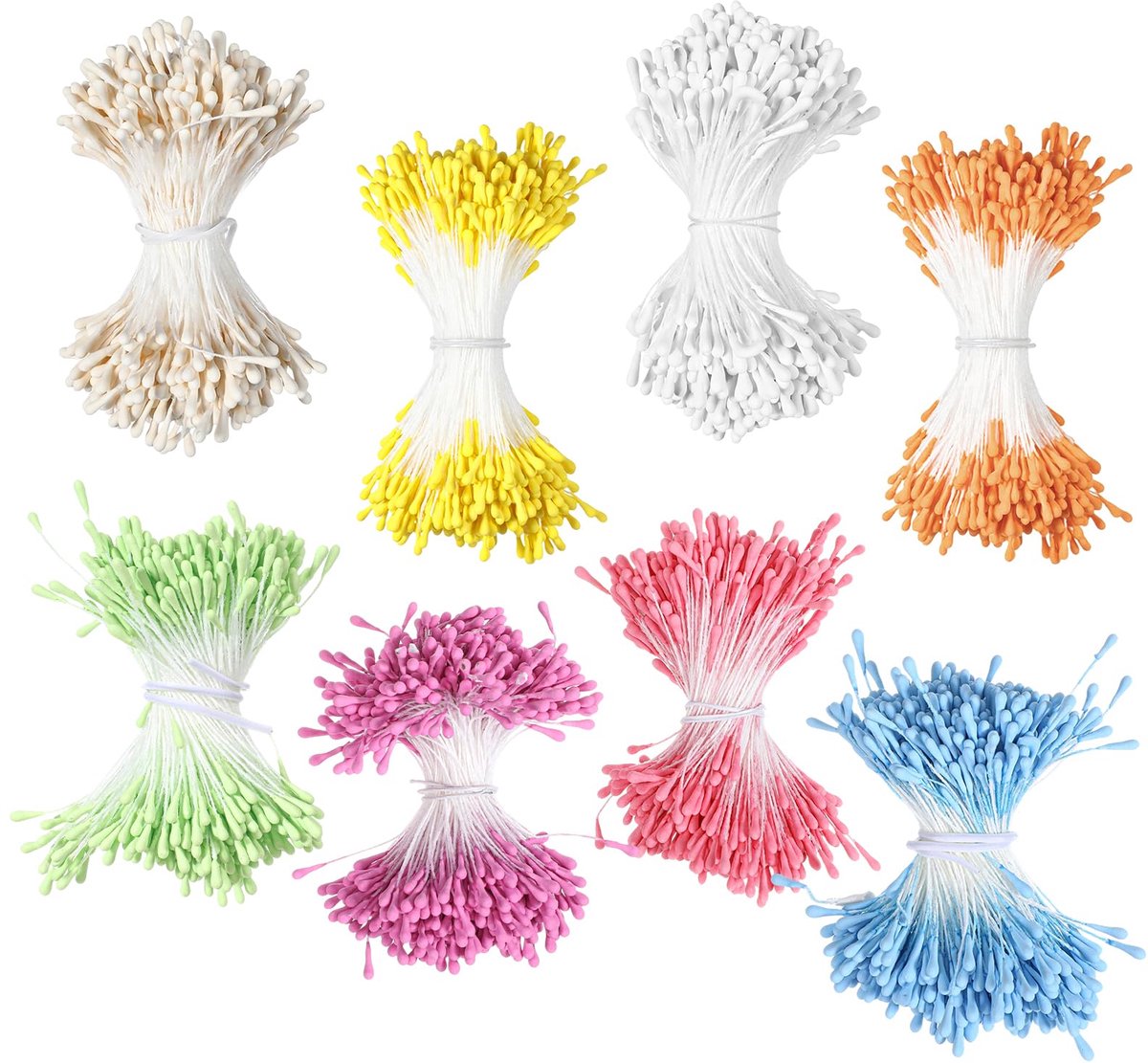 Pijpenreinigers bloemen 3200 stuks - kunstmatige bloemblaadjes - dubbele koppen - perfect voor knutselen - ShopVlot