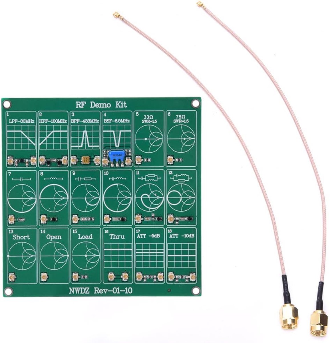 RF test board - demo calibratiebord - 18 functionele modules - ideaal voor antenne-analyse - ShopVlot