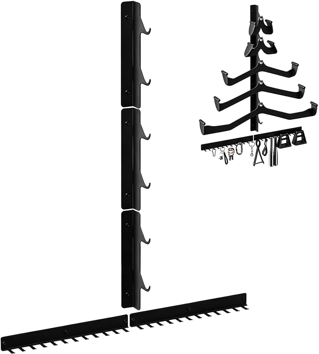 Wandhouder voor fitnessapparaten - multifunctionele opbergstandaard - halter- en kabeltrekorganizer - ruimtebesparend - ShopVlot