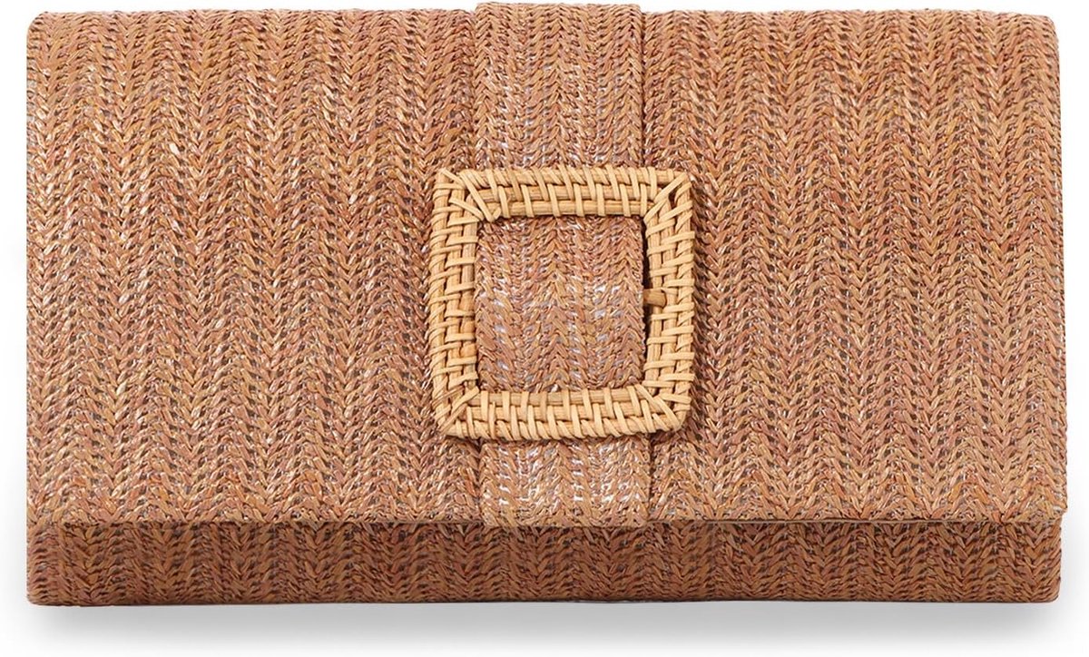Dames Schoudertas - Vervaardigd uit Synthetisch Stro - Gevlochten Zomerhandtas - Ideaal voor Strand - ShopVlot