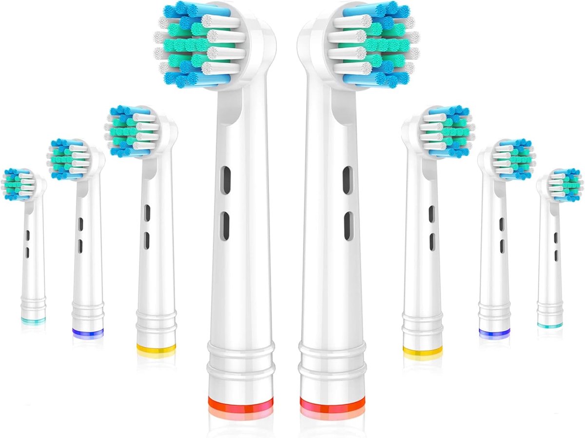 SWGOTA Vervangende Tandenborstelkoppen Passend voor Oral-B Elektrische Tandenborstels, 8 Stuks, Kleine Ronde Kop Vervangingsonderdelen voor Oral-B Grepen 3756 3757 3744 3765 3709 4729