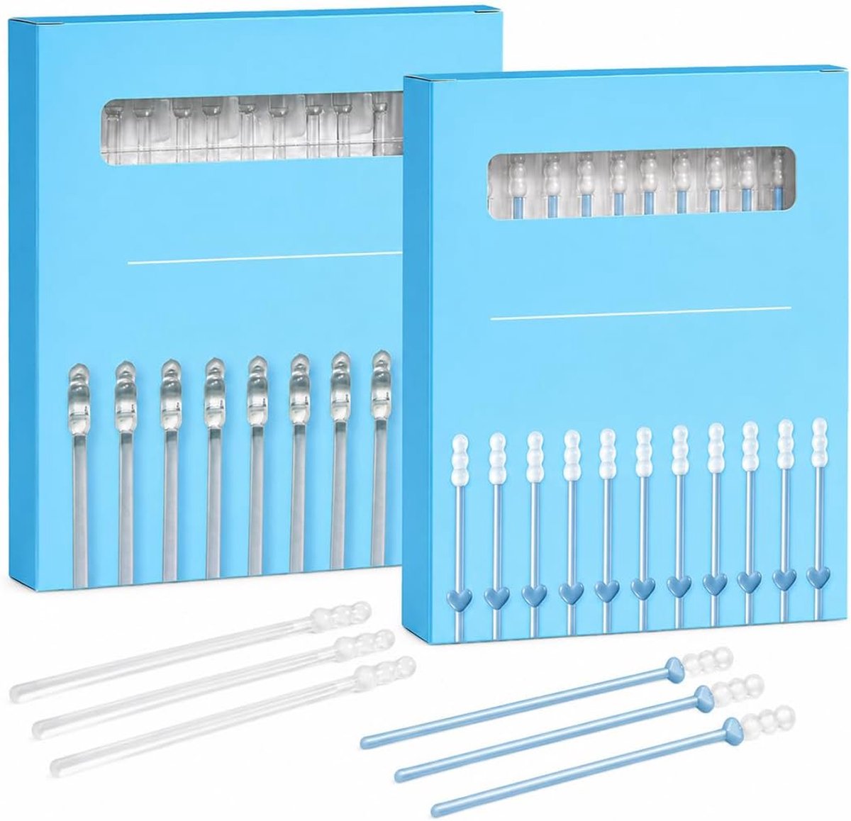 BCZR 2 Boxes Silicone Cotton Swabs, Self-Adhesive, Ear Cleaner, Cotton Swabs, Disposable, Suitable for Adults - ShopVlot